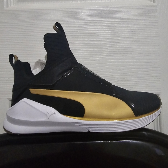 Puma Fierce Black- Gold shoes Used once - Picture 2 of 6